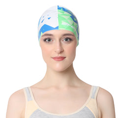 Premium Silicone Printed Seamless Swimming Cap for Men & Women | Soft, Waterproof & Free Size