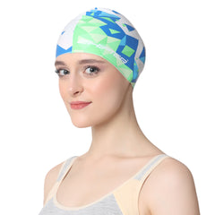 Soft silicone seamless swimming cap waterproof printed design