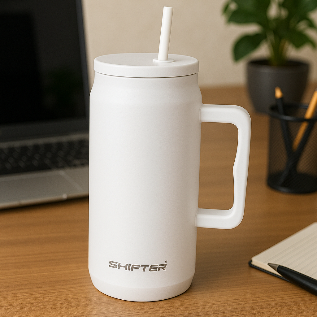 steel sipper with straw insulated gym home office tumbler