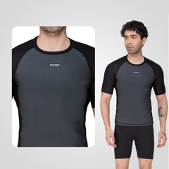 Men’s Chlorine-Resistant Swimming T-Shirt | UV Protection, Quick-Dry Performance Fit
