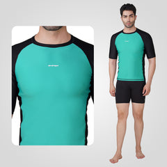 Men’s Chlorine-Resistant Swimming T-Shirt | UV Protection, Quick-Dry Performance Fit