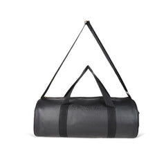 Leather Gym Bag, Front side, Black