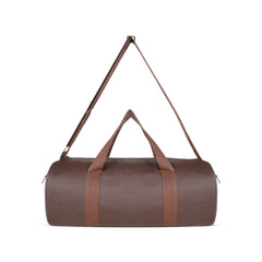 Leather Gym Bag, Front side, Brown, mens gym bag