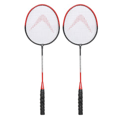 Steel Badminton Racket Set of 2 with Full Padded Cover – for Kids & Adults AB-222