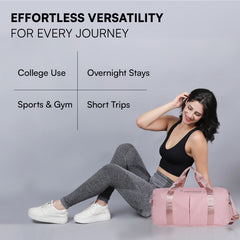 women gym bag pink large size travel duffle carry sports kit bag