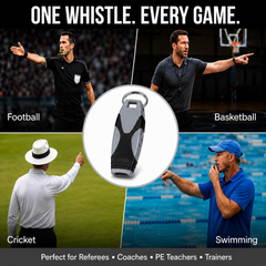 Arrowmax Sports Referee Safety Emergency Whistle with Lanyard | Loud Whistle for Sports, Coaching & Emergency Use