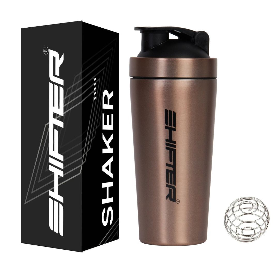 steel gym bottle shaker stainless metal jim shaker saker bronze