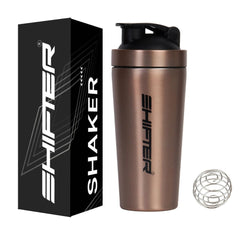steel gym bottle shaker stainless metal jim shaker saker bronze