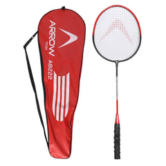 Steel Badminton Racket Set of 2 with Full Padded Cover – for Kids & Adults AB-222