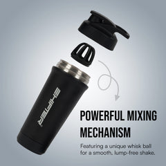 Steel Gym Shaker Bottle-High Grade Metal Protein Shaker Pro