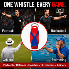 Arrowmax Sports Referee Safety Emergency Whistle with Lanyard | Loud Whistle for Sports, Coaching & Emergency Use
