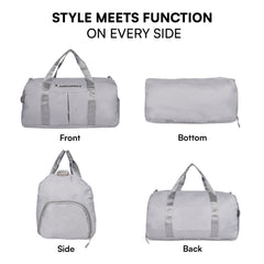 Unisex Gym Duffle Travel Bag with Shoe & Waterproof Compartment