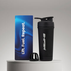 Steel Gym Shaker Bottle-High Grade Metal Protein Shaker Pro
