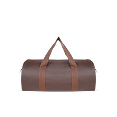 Leather Gym Bag, back Side, Brown, straps