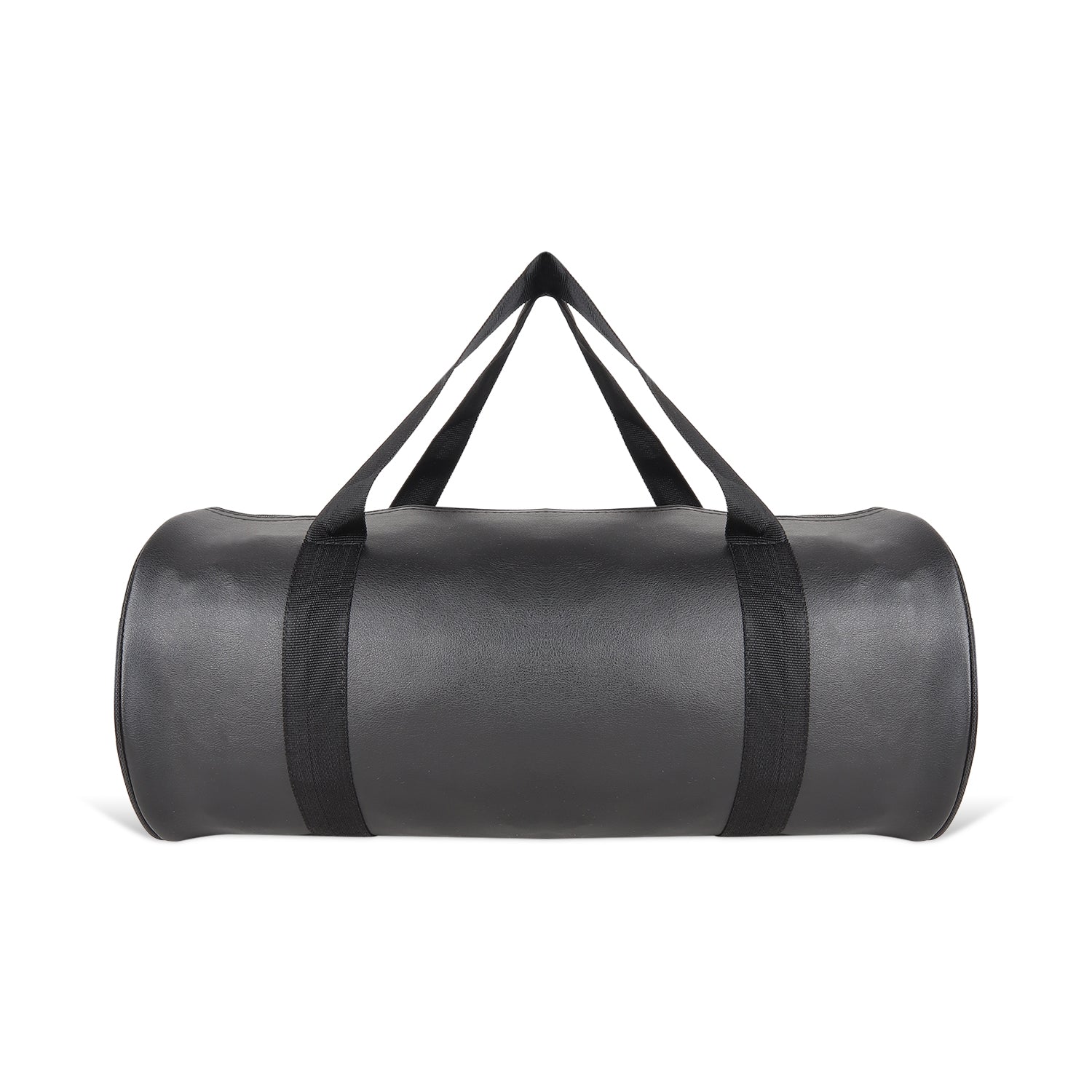 Leather Gym Bag, Back Side, Black