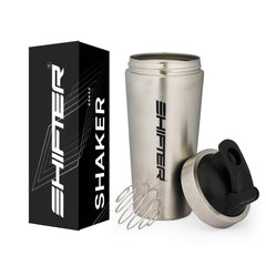 stainless steel gym shaker bottle silver color leakproof