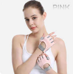 women hand gloves gym workout glove pink color
