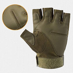 Half Finger Tactical Bike Riding Gloves – Durable, Breathable MTB & Road Riding Gloves with Padded Protection