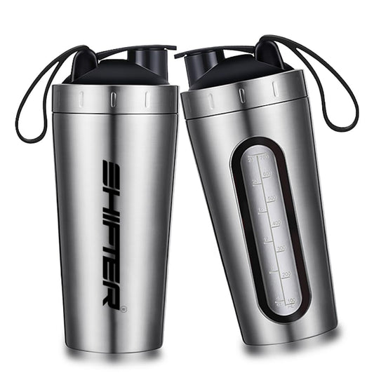 Shifter Steel Gym Shaker PRO for Men and Women ( BPA FREE, 700 ML)