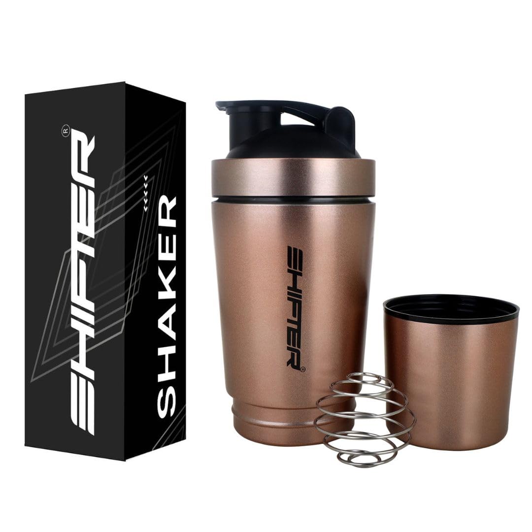 gym shaker steel carry compartment bottles