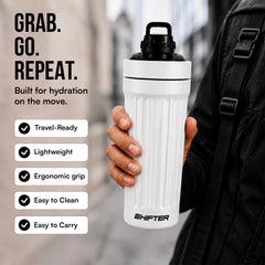Shifter Stainless Steel Protein Shaker Bottle – Leakproof Gym Shaker for Protein, Fitness & Daily Hydration