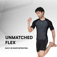 Men’s Chlorine-Resistant Swimming T-Shirt | UV Protection, Quick-Dry Performance Fit