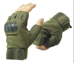 riding gloves green tactical army training cut finger