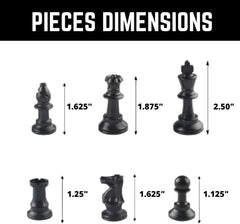 Tournament Chess Mat – Foldable Vinyl Chess Board with Coordinates for Competition