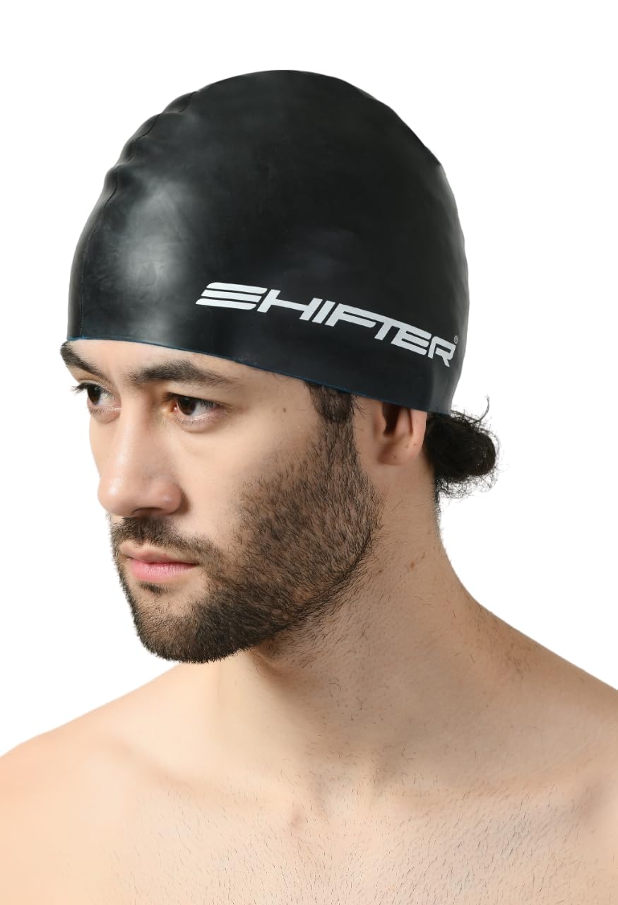 Soft silicone reversible swimming cap waterproof design