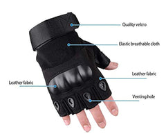 Half Finger Tactical Bike Riding Gloves – Durable, Breathable MTB & Road Riding Gloves with Padded Protection