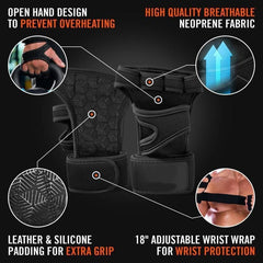 Arrowmax Gym Gloves for Men & Women | Anti-Slip Workout, Weightlifting & Fitness Gloves