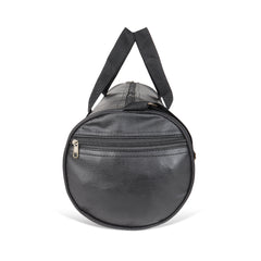 Leather Gym Bag, side angle, Black