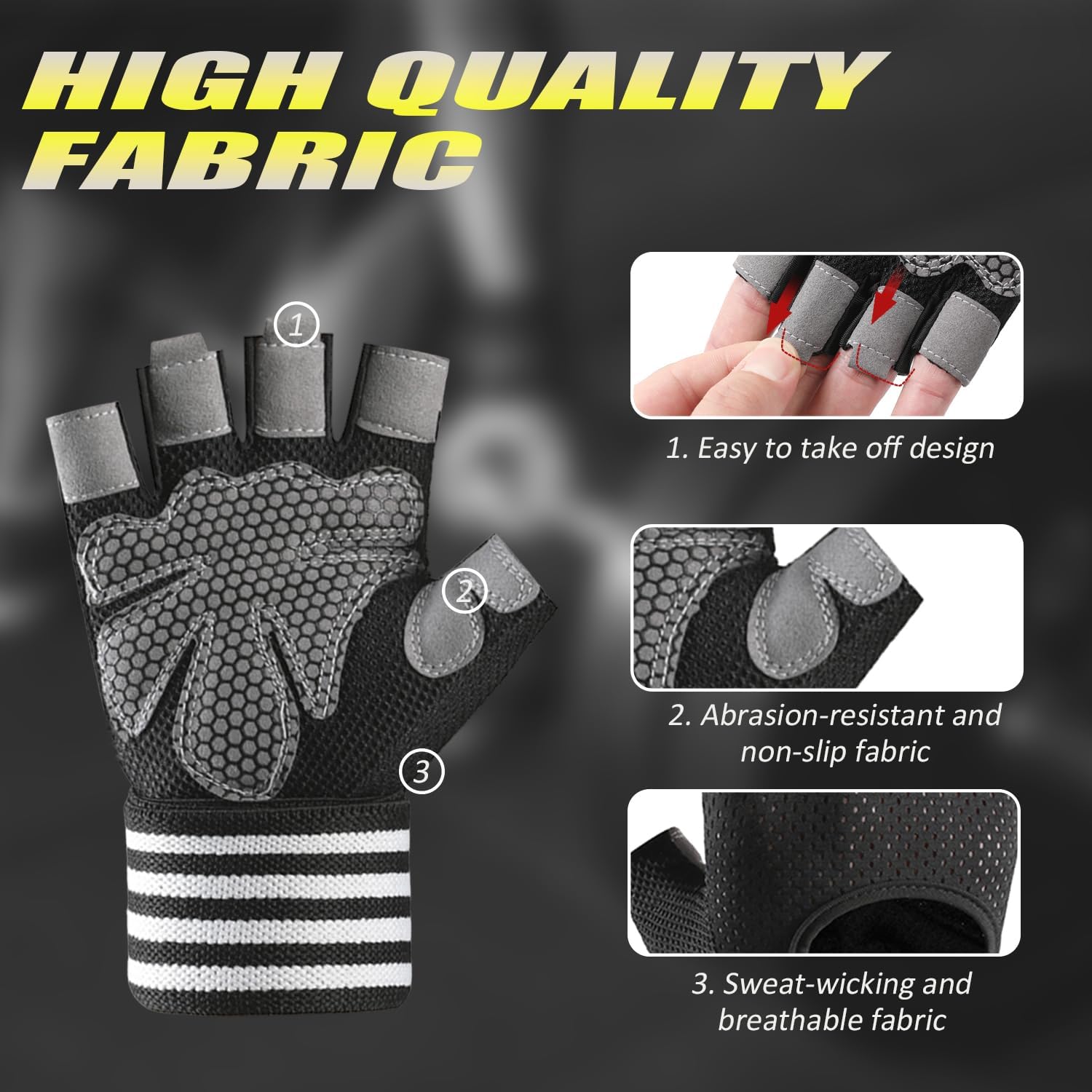 Wrist wrap workout gloves for strength training in India