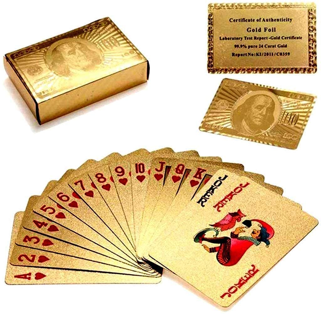 gold waterproof golden playing cards poker teen patti