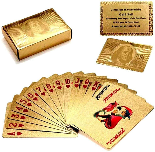 gold waterproof golden playing cards poker teen patti
