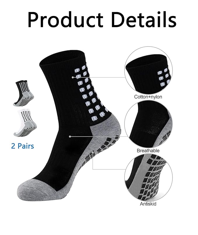 Anti skid grip socks – breathable cotton ankle socks for men for all sports use