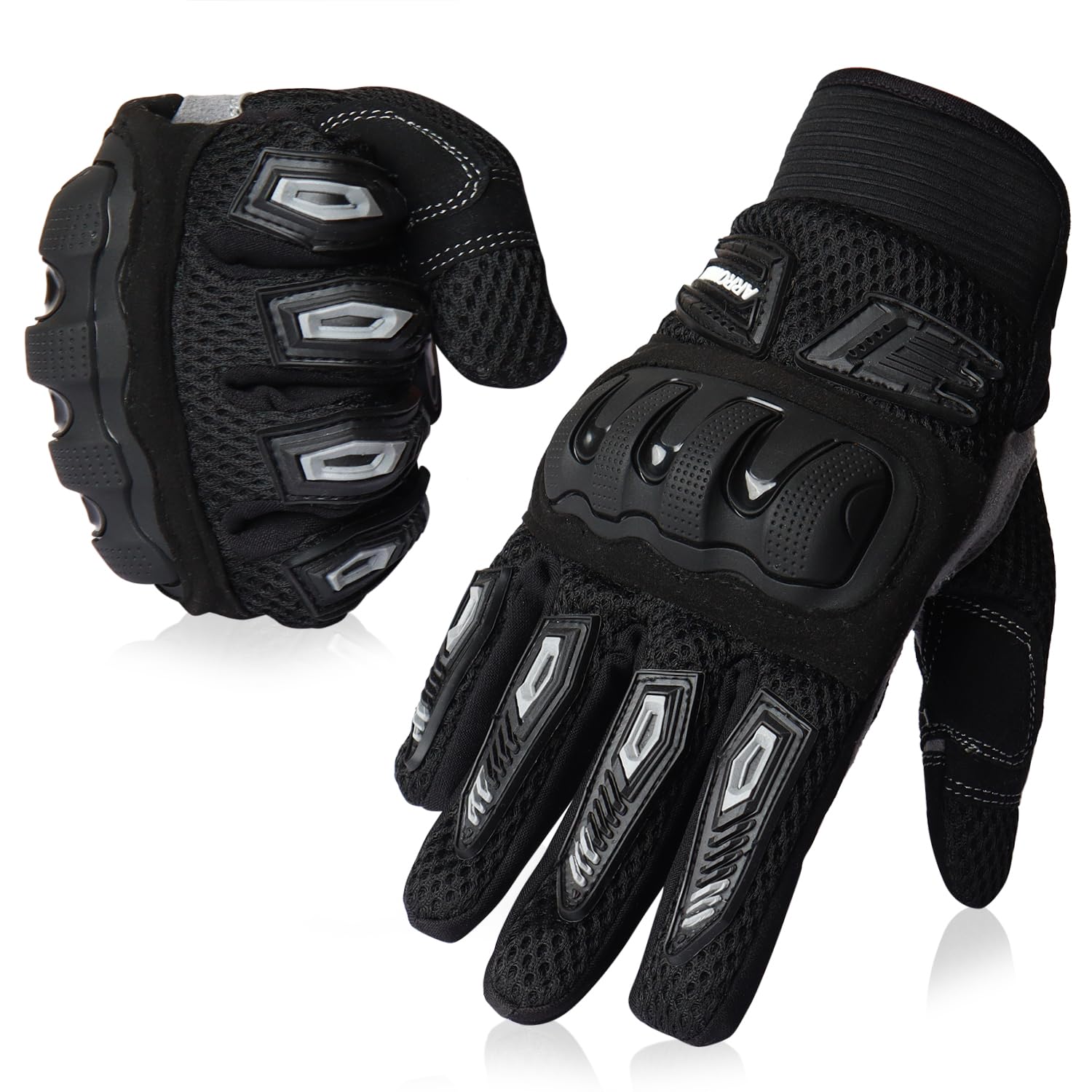bike rider biking gloves full finger black premium professional grade