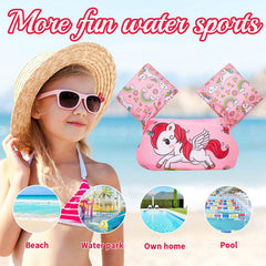 Kids Swimming Arm Bands Jacket for Training Swimming Floater | Inflatable Swim Vest with Arm Floaties for Boys & Girls Age 2-8 Years | Pool, Beach & Water Learning Aid
