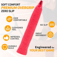 Towel Cotton Handle Grip for Badminton, Pickleball & Squash Rackets-2 Pcs