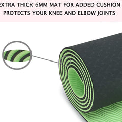 TPE Anti‑Slip Yoga Mat – Eco‑Friendly & Superior Grip for Yoga in India-6mm