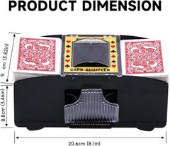 Automatic Card Shuffler Machine with 2 Decks of Playing Cards | Battery Operated Electric Card Shuffling Machine for Poker, UNO, Blackjack & Family Games