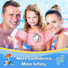 Kids Swimming Arm Bands Jacket for Training Swimming Floater | Inflatable Swim Vest with Arm Floaties for Boys & Girls Age 2-8 Years | Pool, Beach & Water Learning Aid