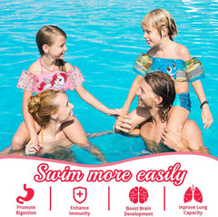 Kids Swimming Arm Bands Jacket for Training Swimming Floater | Inflatable Swim Vest with Arm Floaties for Boys & Girls Age 2-8 Years | Pool, Beach & Water Learning Aid