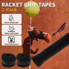 Towel Cotton Handle Grip for Badminton, Pickleball & Squash Rackets-2 Pcs