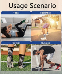 Grip socks for men with anti slip sole – sports ankle socks for gym and cricket