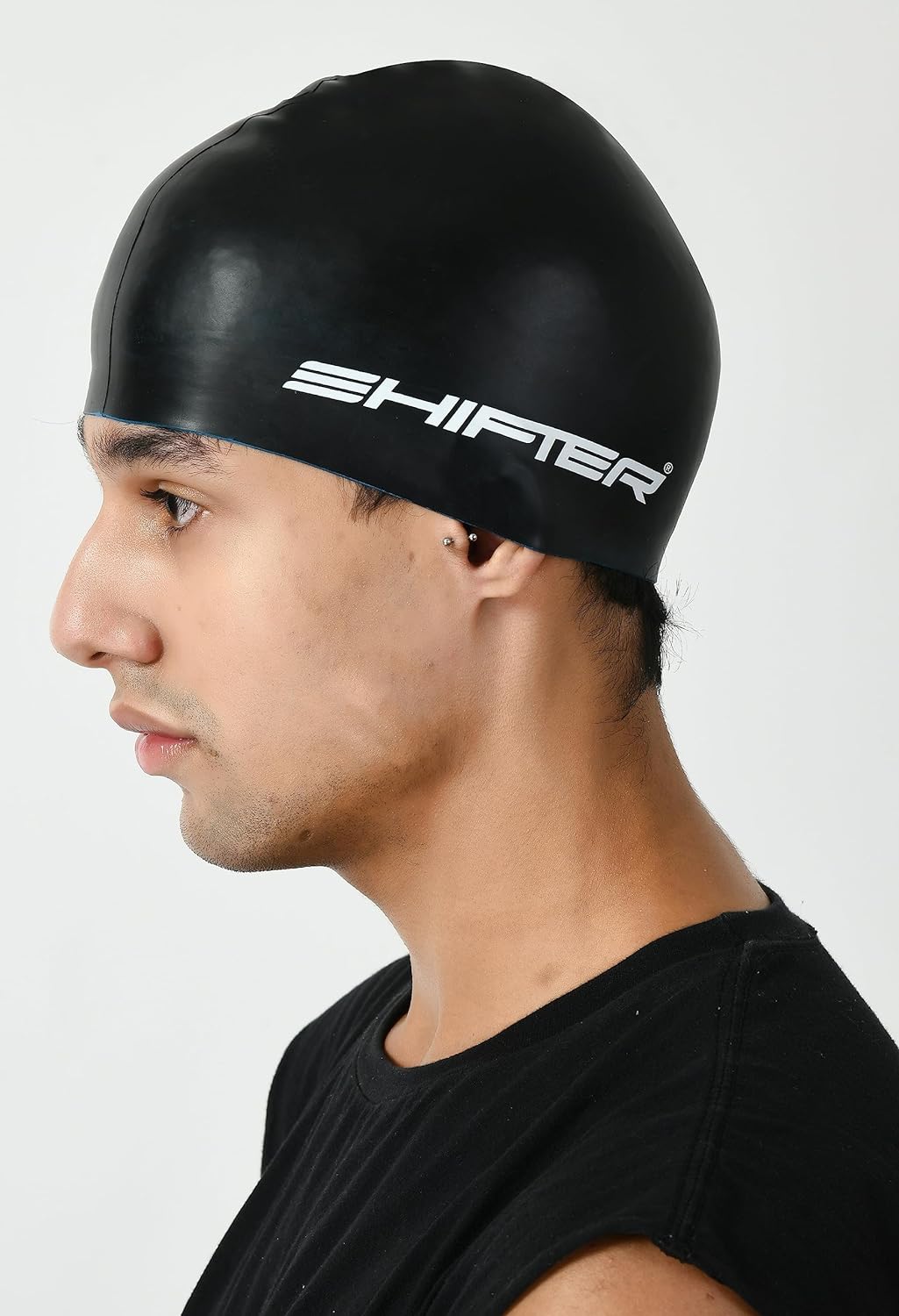 Dual colour reversible silicone swim cap premium quality