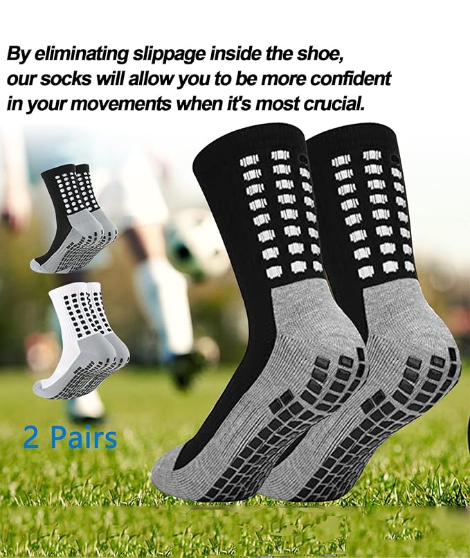 Sports ankle socks with extra grip – non slip socks for football, badminton, and pickleball