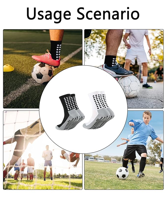 football grip socks men boys cricket cotton sports