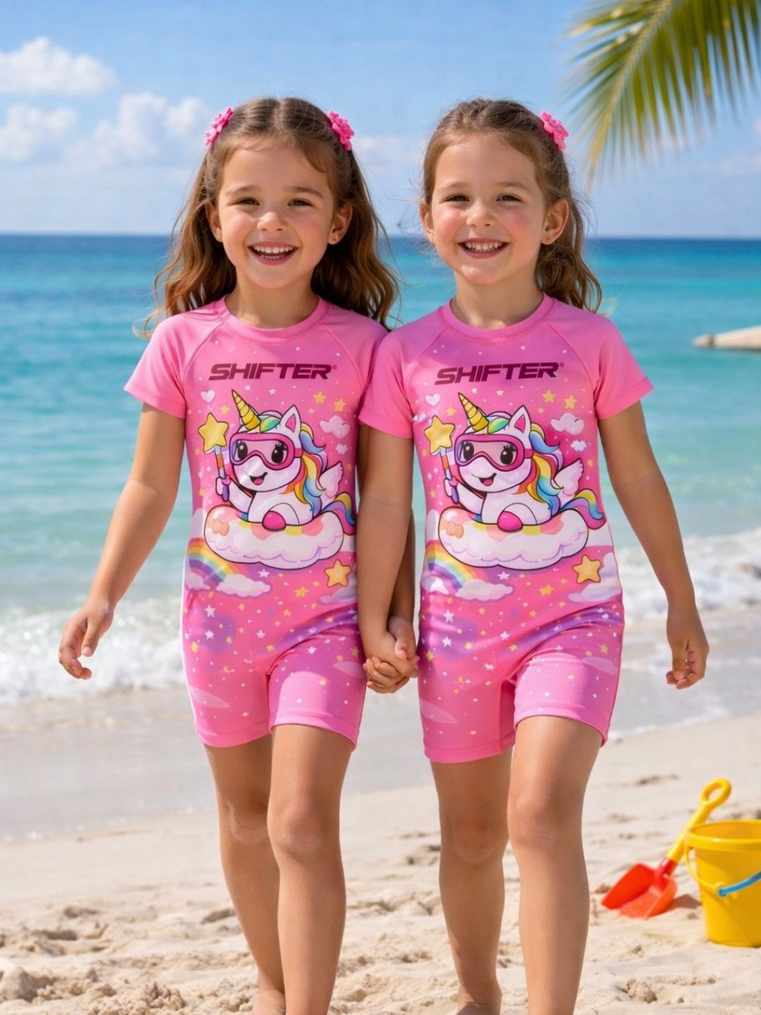 pink swimwear kids girls one piece swim dress swimsuit