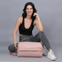 stylish ladies gym duffle bag with shoes section